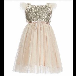 Popatu Gold Toddler Dress